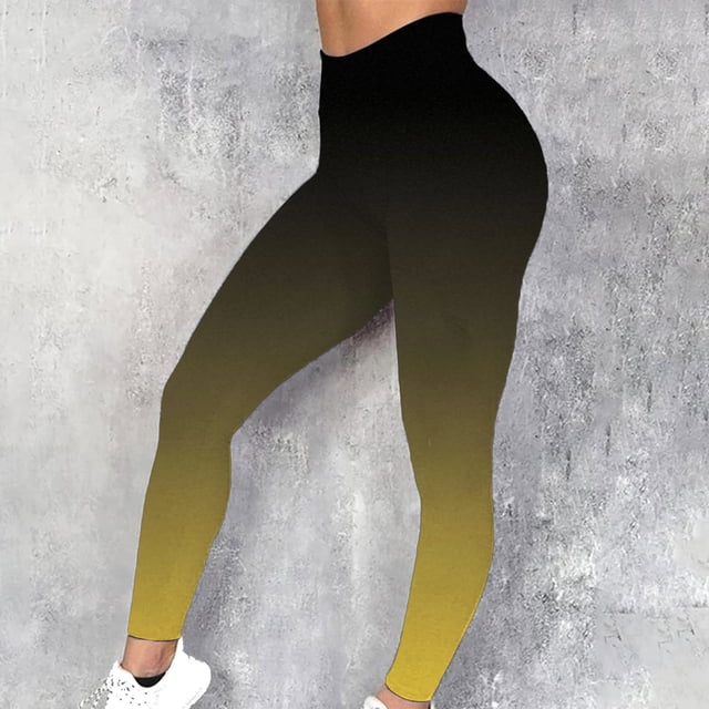 LSLJS Pantalon Skinny Élastique Dégradé Mode Femme Entraînement Physique Course Serré Yoga Leggings