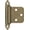 Burnished Brass, variant on PETGLE | Cabinet Hinge | Variable Overlay | Polished Chrome | 2 Pack | Self-Closing | Face Mount | Cabinet Door