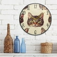 thumbnail image 6 of Acrylic Circular Clock 9.5x9.5 Inch Circular Clock Decorative Clock Creative Clock Dual-Purpose Clock Wall Clock Clock Decorate Your Space Brown Cat Face, 6 of 9
