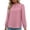 03# Pink, variant on Ihhxva Women's Pink Puff Sleeve Blouse Fit Soft Ruched Mock Neck Top Elegant Casual Party Work Office Stretchy Knit Slim Silhouette S-2XL