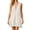 White, variant on QUNYINEY Sleeveless Everyday Dresses for Women Mini Summer A Line Black Sundress Collared with Pockets Ruffle Loose Fit Dresses