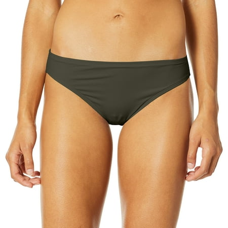 La Blanca Women s Island Goddess Solid Hipster Pant Bikini Bottom Swimwear  Olive  16