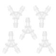 thumbnail image 1 of Automotive Vacuum Tubing Connector, 7/32" Car Y Shaped 3 Way Vacuum Line Fittings Plastic Translucent, 5 Pcs, 1 of 7