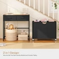 thumbnail image 4 of Laundry Sorter, Rolling Laundry Hamper with 3 Section Pull-Out Bags, Laundry Basket Organizer with 2 Drawers, Laundry Hamper with Wheels for Laundry Room Organization, Bathroom, Bedroom, 4 of 8