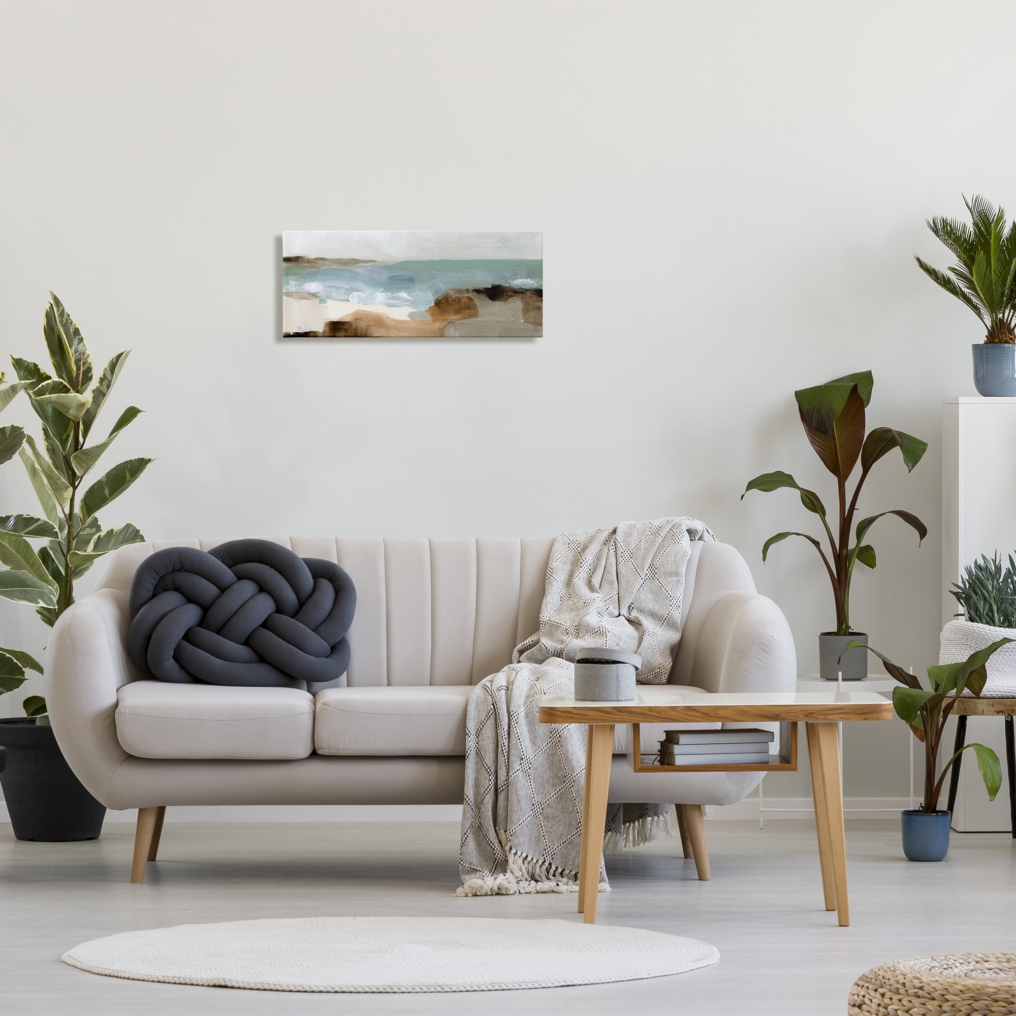 Stupell Industries Abstract Ocean Wave Landscape Muddy Earth Tones, 10 x 24, Designed by Victoria Barnes
