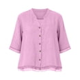 thumbnail image 6 of Aboser Oversized Kimono Tops for Women Lightweight Cotton Linen Shirts Casual Side Tie Blouses Loose V Neck Kimonos Breathable Soft Blouse Khaki XXL, 6 of 9
