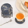 thumbnail image 5 of Capricornus Of Zodiac Coasters with Holder for Coffee Table 6 Pcs Drink Coaster Sets Absorbent for Home Decor 4 inch, 5 of 7