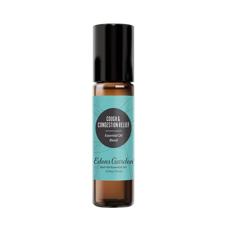 Edens Garden Cough & Congestion Relief Essential Oil Blend 100% Pure & Natural Premium Best Recipe Therapeutic Aromatherapy Essential Oil Blends 10 ml Roll-On