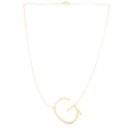 thumbnail image 2 of 14K Yellow Gold Large Initial "G" on 18in Cable Chain with Lobster Clasp, 2 of 4