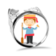 thumbnail image 1 of Anillo de compromiso ajustable Unbranded Italia Cartoon, 1 of 3