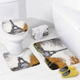 thumbnail image 4 of Eiffel Tower in Autumn Shower Curtain Sets Non-Slip Rugs Bath Mat Toilet Cover U Shaped Mat 4 Pcs, 4 of 8
