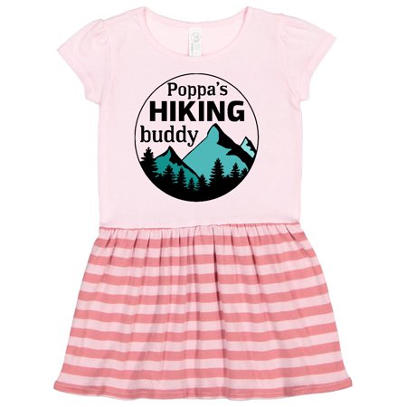

Inktastic Poppa s Hiking Buddy with Mountains and Trees Gift Toddler Girl Dress
