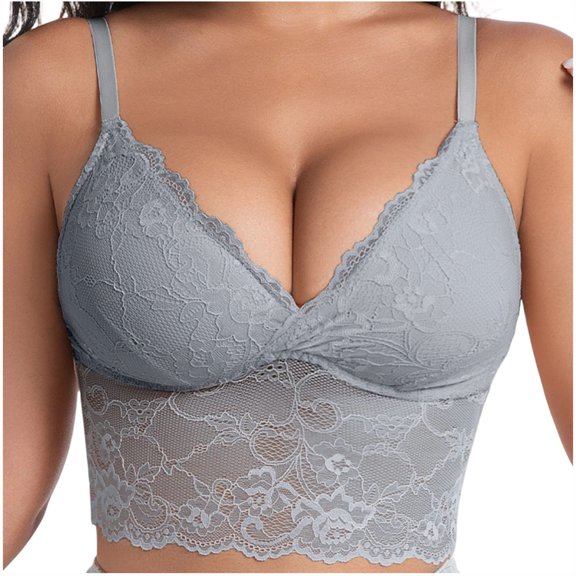 Njagoc3 Wireless Bras for Women Lace Beautiful Back Deep V Sling Style Casual Everyday Daily Bra