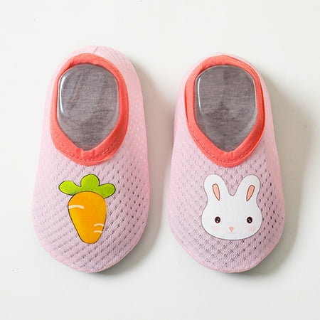 

Cathalem Shoes for Girls Combo Shoes Animal Socks Boys Toddler Carrot 13Y Barefoot Cartoon Breathable Non-Slip Floor Baby Shoes Shoes Pink 12