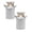 Gray*2, variant on 1 Pcs Galvanized Milk Can Vase, Vintage Metal Flower Bucket Farmhouse Decorative Flower Vase Iron Flower Pot Garden Decor Round Pot for Herbs Nursery Flower Holder for Home Wedding Decor