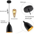 thumbnail image 6 of Miumaeov Black Metal Pendant Light, 1-Light Industrial Hanging Light Fixture Farmhouse Kitchen Island Pendant Lighting with 3ft Adjustable Cord, Industrial Dining Light Ceiling Lamp for Kitchen, 6 of 10