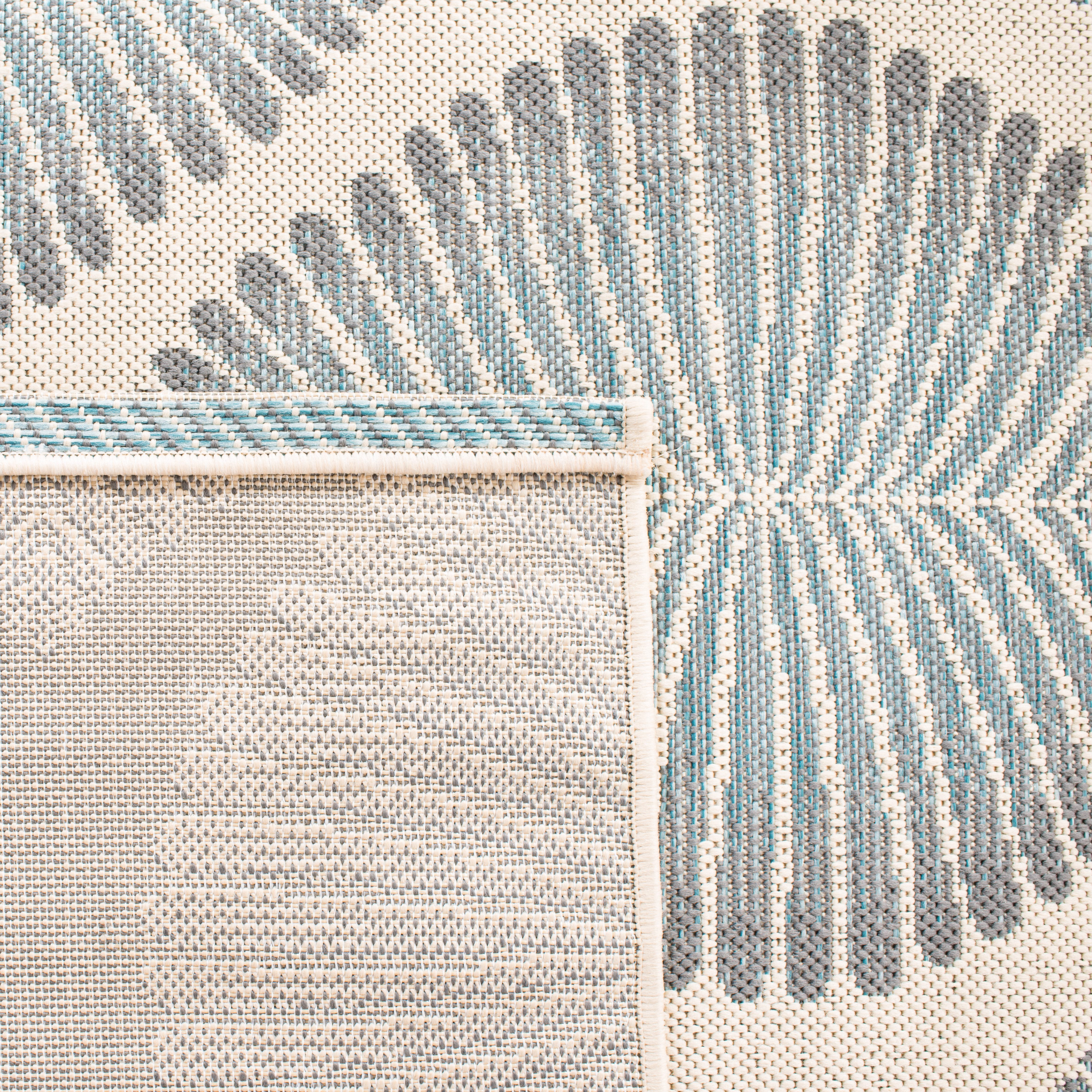 Safavieh Courtyard Deborah Geometric Indoor/Outdoor Area Rug, Beige/Anthracite, 5'3" x 7'7"