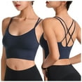 thumbnail image 1 of Gubotare Supportive Sports Bras for Women High Impact Sports Bras for Women High Support Padded Sports Bra Workout Bras for Women Racerback Bra for Yoga (Blue,L), 1 of 5