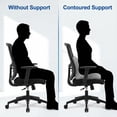 thumbnail image 5 of Ergonomic Memory Foam Seat Cushion with Lumbar Support, Contoured U-Shaped Design, Non-Slip Grips and Removable Washable Cover - Dark Grey, 5 of 9