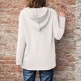 thumbnail image 6 of Towmus Women's Hoodie Oversized Waffle Knit Tops Henley Casual Shirts Long Sleeve Button V Neck Solid Color Casual Tunic Sweatshirt S-5XL, 6 of 7