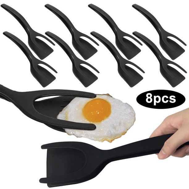 DQrwqpou Espátula Antiadherente 2 en 1 para Tortitas Pan Tostado Con para Fritos (negro)