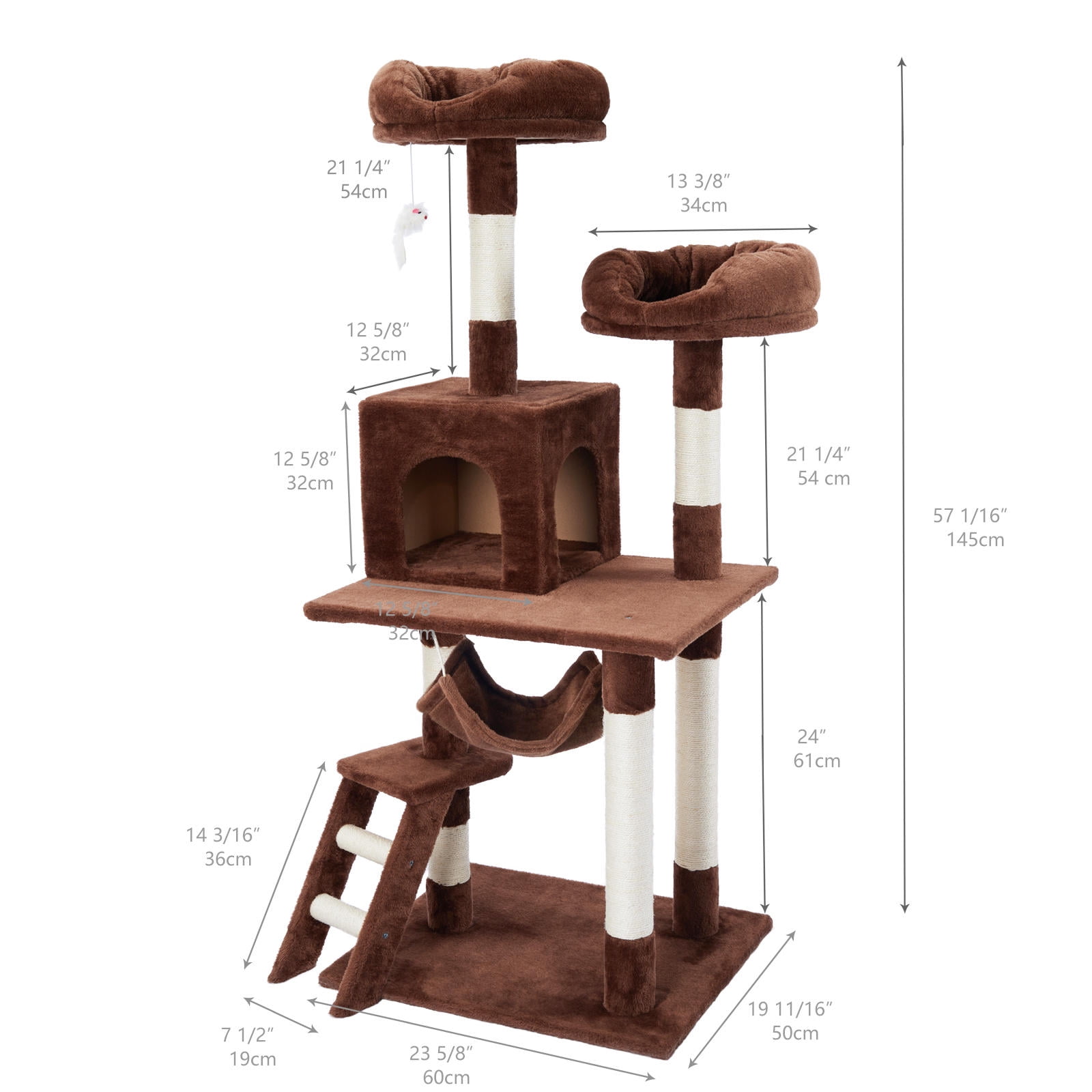 large cat scratching tree