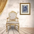 thumbnail image 3 of Miller, Melonie 26x30 Gold Ornate Wood Framed with Double Matting Museum Art Print Titled - Sea Life - Blue on Silver IV, 3 of 4