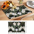 thumbnail image 6 of Summer Flower Placemats Set of 8, White Floral Plant Vintage Non-Slip Place Mats Washable Table Mats for Kitchen Dining Table Decorations Indoor/Outdoor, 6 of 9