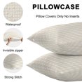 thumbnail image 5 of Lumbar Pillow Covers 20x12 Inch Set of 2, Beige Buffalo Check Waterproof Outdoor Pillow Covers, Farmhouse Boho Plaid Vintage Rustic Decorative Cushion Pillowcases for Couch, Sofa, Bed, Garden, Patio, 5 of 9