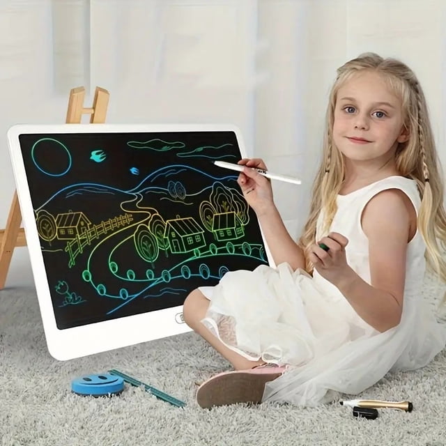 Tablero de escritura LCD grande de 13 pulgadas, almohadilla de dibujo de borrado de un botón, juguete de pintura de Graffiti, tablero de escritura electrónico de aprendizaje educativo