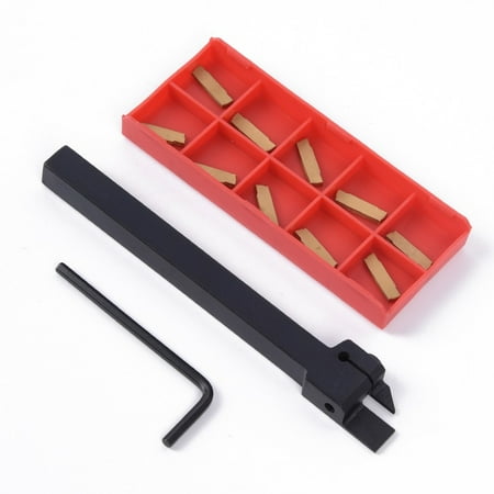 

Leke MGEHR1010-2 10mm Lathe Turning Tool Holder with 10pcs MGMN200 Cut off Inserts