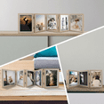 thumbnail image 6 of 5 Folding Picture Frame, 4 x 6 Inch Double Hinged Wood Photo Frame with 5 Opening, High Definition Rustic Desktop Family Photo Collage for Birthday Mother's Day Gifts, 6 of 7