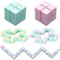 thumbnail image 1 of 6 Pieces Handheld Mini Fidget Toy Set Includes Infinity Fidget Cubes Infinity Cube Fidget Toys, 24 Links Wacky Tracks Snap and Click Fidget Toys Snake Puzzles for Stress and Anxiety Relief, Colorful, 1 of 7