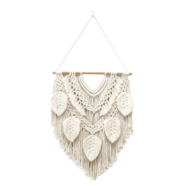Tapices de Arte de Pared Hechos a Mano con Borlas Bohemias, DecoracióN de Pared de Macramé Bohemio, Tapiz Elegante, Colgante Tejido a Mano para Decoraciones