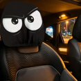 thumbnail image 4 of 2 Pack Car Headrest Covers, Ghost Face Headrest Covers, Soft Fabric with Funny Cartoon Print, Stretchy Seat Headrest Protector for Auto Interior Decoration, Style A, 4 of 6