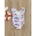 thumbnail image 4 of TSEXIEFOOFU Toddler Baby Girl Fly Sleeve One Piece Swimsuit, 4 of 8