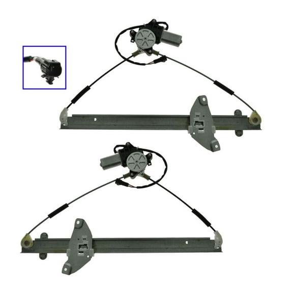 TRQ Front Power Window Regulators w/ Motors LH & RH Pair Set for 96-97 Rav4 4 Dr WRA50778
