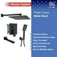 thumbnail image 5 of Rainlex One-Handle 1-Spray Setting Matte Black Bathtub Shower Faucet, 5 of 11