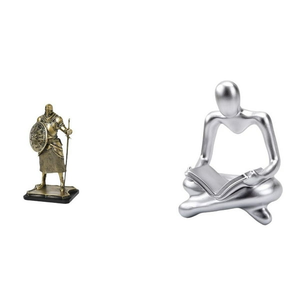 Figura de escritorio,Estatua de caballero,artesanía artística,coleccionable,escritorio,oficina,Figura decorativa,pieza de arte,decoración del hogar,Figura del pensador abstracto,Estatua de