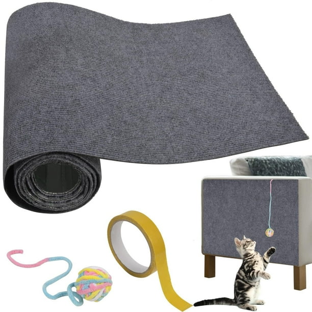 Tapete para Rascar Gato - 118 X16 Tapete Recortable para Rascadores para Gato, Rollo De Tapete para Rascar Gato Autoadhesivo Grande, Tapete De Repuesto para Estantes De Árbol De Gato