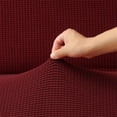 thumbnail image 6 of NOGIS Round Bar Stool Covers 2 Pack, Round Chair Covers with Elastic Bands Dia.12-14", Round Seat Cushions for Chairs Stool Slipcovers -Wine Red, 6 of 7