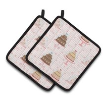 Caroline's Treasures Decorated Cakes Pair of Pot Holders