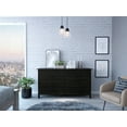 thumbnail image 2 of Miekor Furniture 6 Drawer Double Dresser Wezz, Bedroom, Black W4US0143, 2 of 7