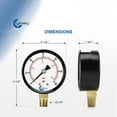 thumbnail image 6 of Pool Filter Pressure Gauge - Black Steel Case, 1/4"NPT, Low Mnt 60 PSI with Teflon, 6 of 6