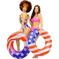 thumbnail image 1 of monsoon [Citrus] 2-Pack Luxury Pool Floats Swimming Float Beach Swim Tube Floaties Ring Tubes, 1 of 3