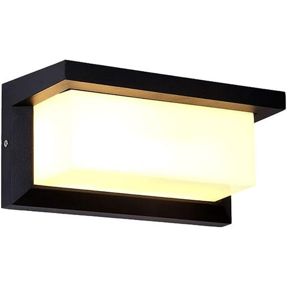 LED Wall Light Outside Wall Sconce, IP65 Waterproof Square Outside Lights, Motion Sensor Exterior Wall Lighting Fixture, Outdoor Wall Lamps for Patio Balcony Garage Workshop