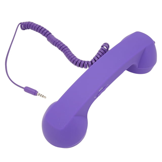 Combiné Téléphonique Rétro, Prise Son 3,5 mm Combiné Téléphonique Filaire Récepteur, Volume Réglable Résistant aux Rayons pour Téléphones Ordinateurs, Combiné Amusant Unique