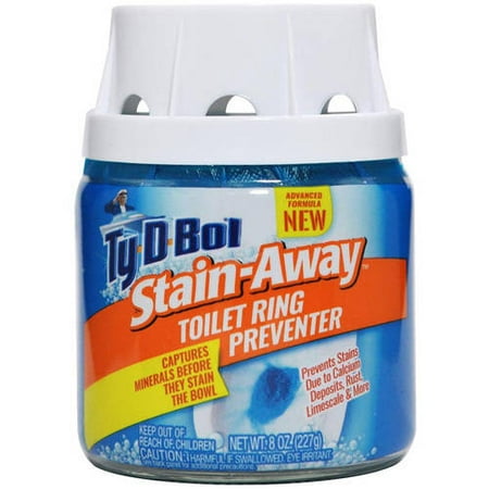 Ty-D-Bol Stain-Away Toilet Ring Preventer Jar, Toilet Bowl Cleaner, 8