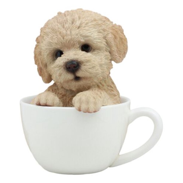 Ebros Realistic Adorable Brown Poodle Dog Teacup Statue 6 Tall Pet Pal Dog Breed Collectible Resin Decor Figurine With Glass Eyes Walmart Com Walmart Com