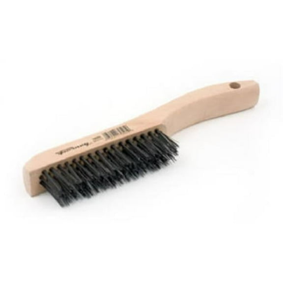 70505 Carbon Steel Wire Scratch Brush with Wood Shoe Handle